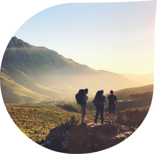 People writhing in the mountains